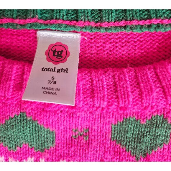 Pink Llama Love Kids' Size Small (7/8) Sweater By Total Girl - Picture 4 of 4